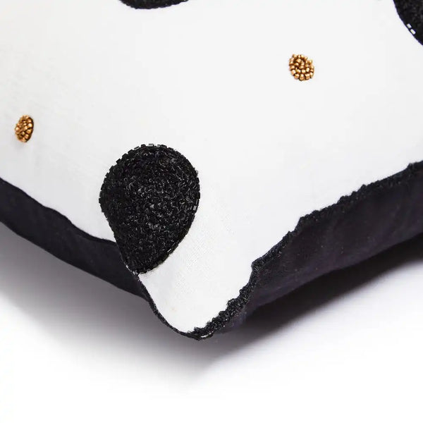 Monogram "Q" Beaded Throw Pillow