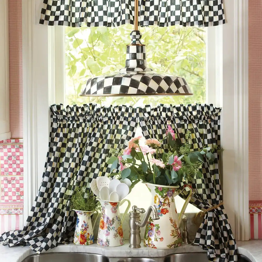 Courtly Check Cafe Curtains, Set of 2