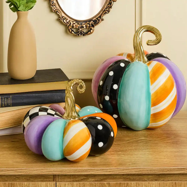 Whimsy Patchwork Small Squashed Pumpkin
