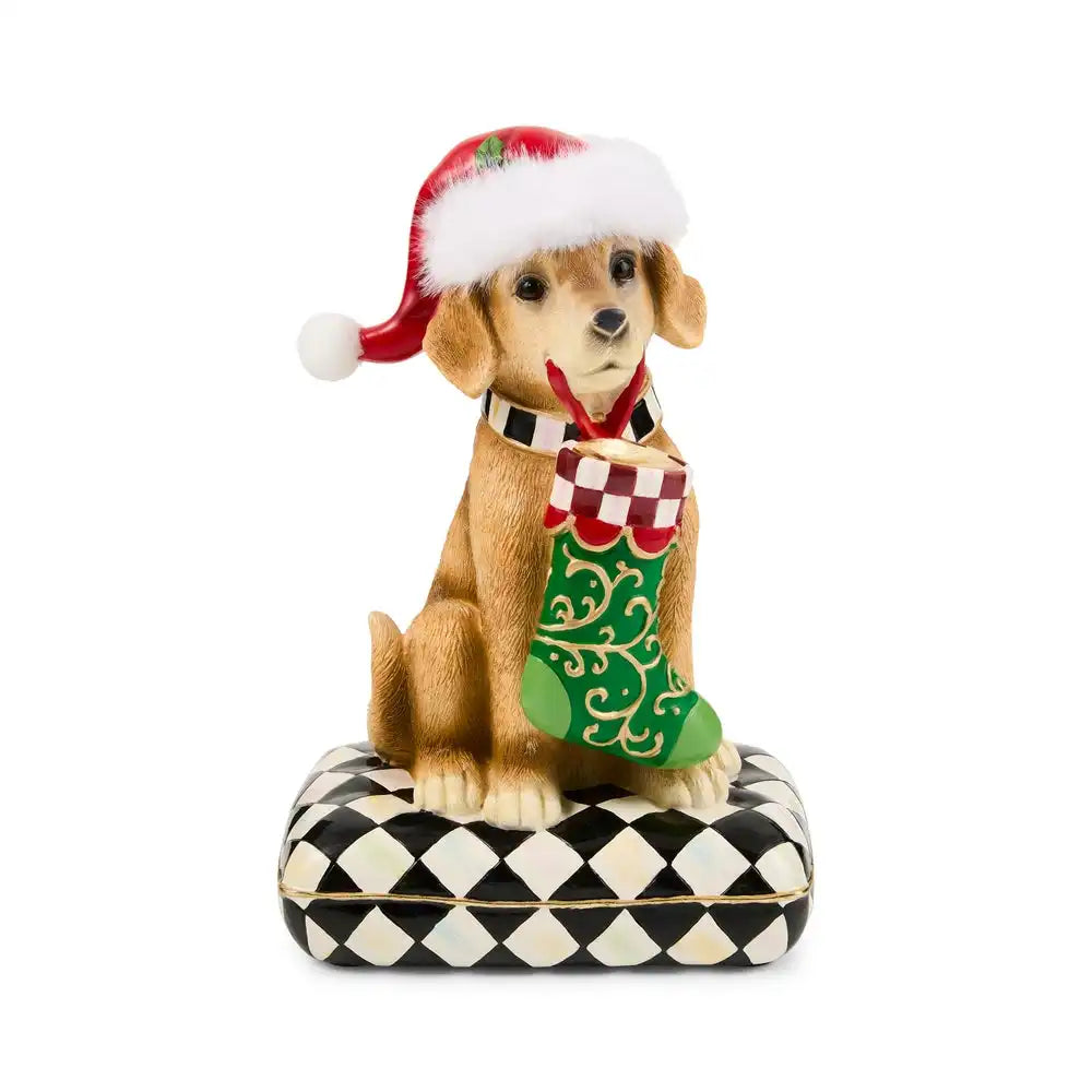 Holiday Lab Dog on Pillow Figurine Main image