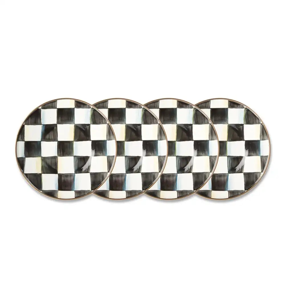 Courtly Check Saucers, Set of 4