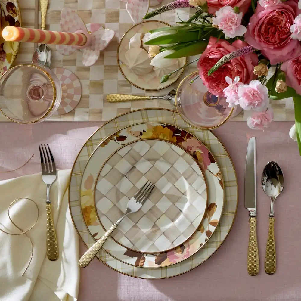 Wild Rose White Dinner Plate