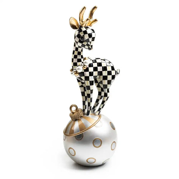 Courtly Check Gold Deary Deer On Ornament