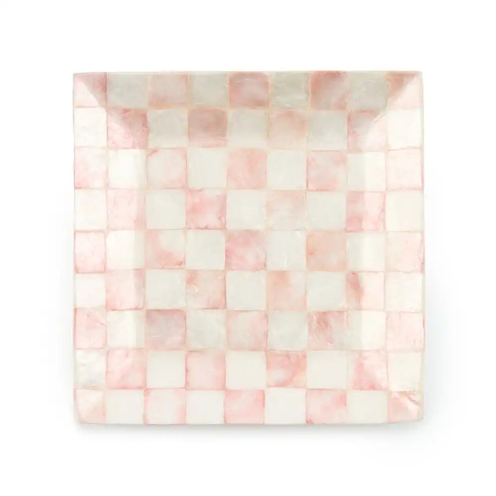 Sky Check Capiz Catchall Tray