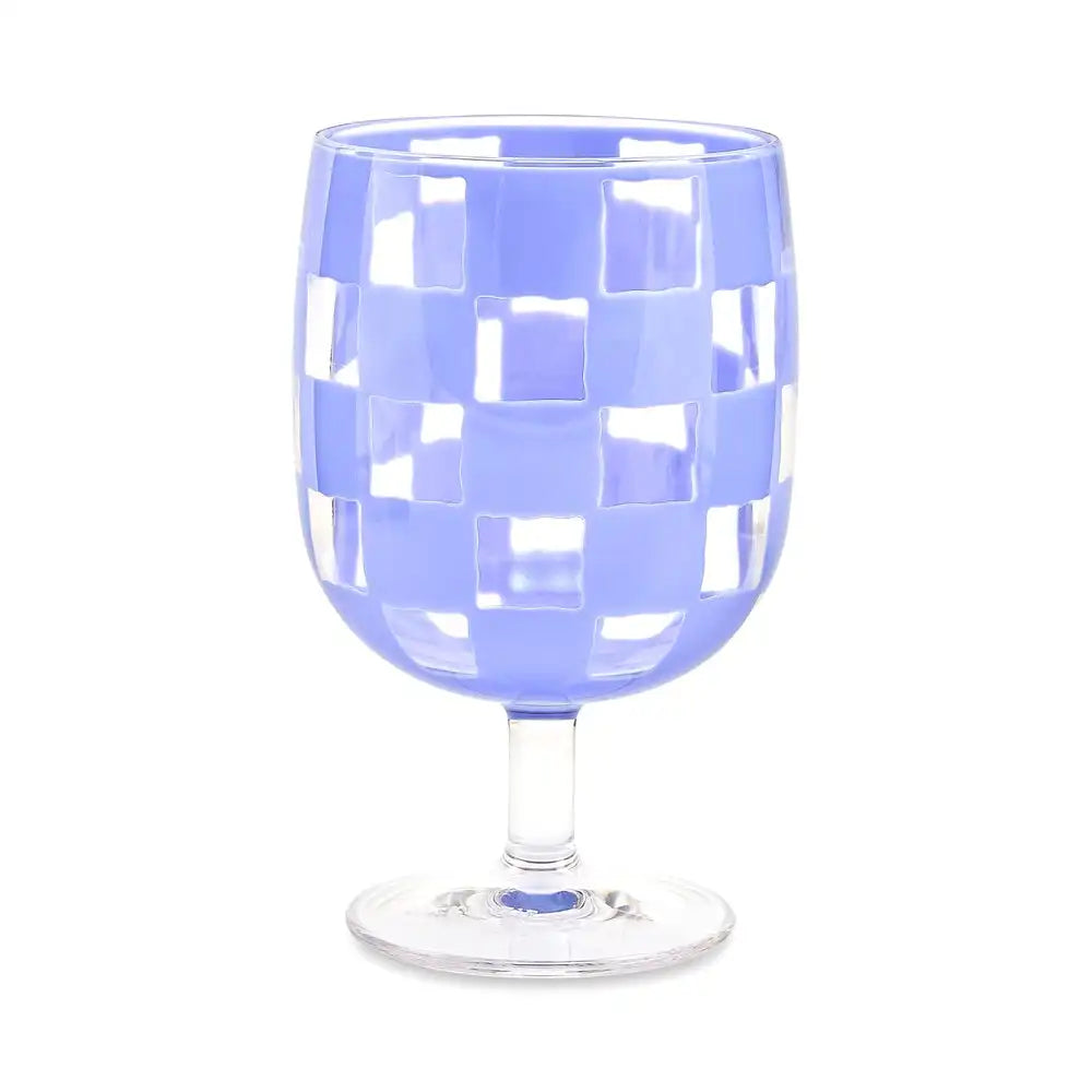 Black Check Acrylic Tumblers, Set of 4