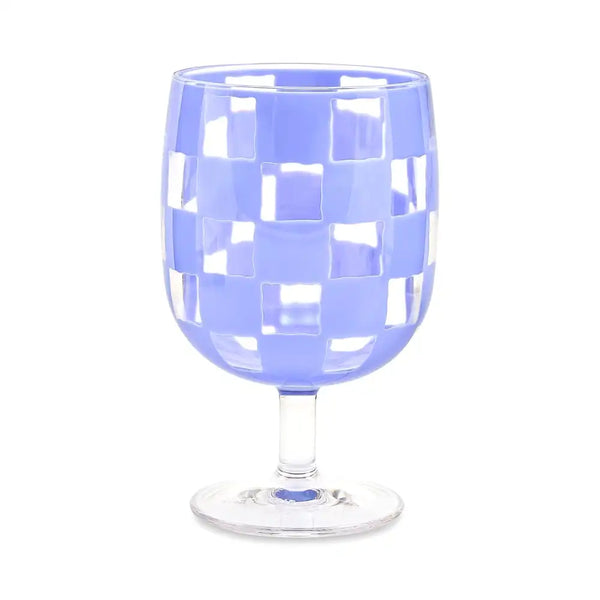Black Check Acrylic Tumblers, Set of 4