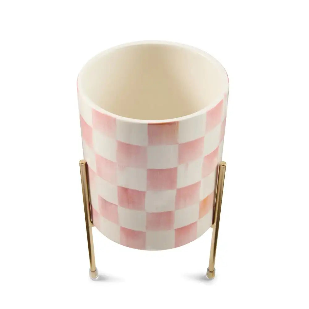 Rosy Check Tabletop Planter