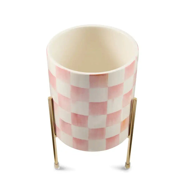 Rosy Check Tabletop Planter