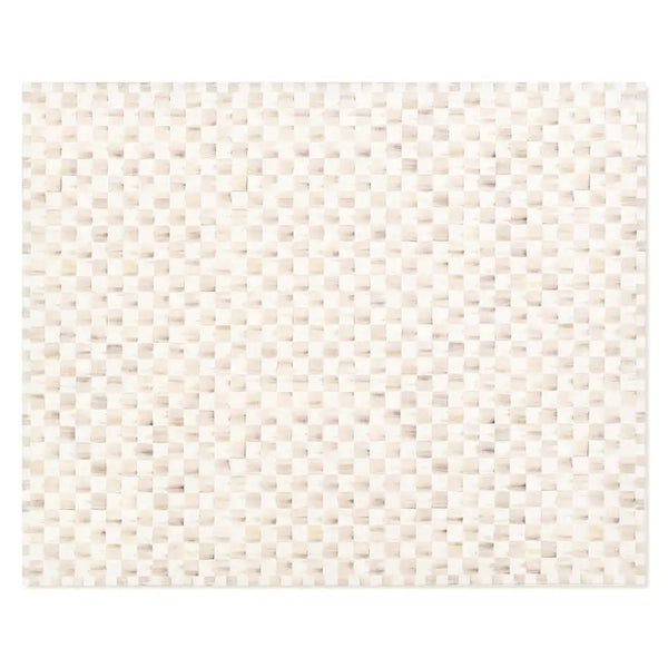 Mocha Checkered 3' x 5' Washable Rug