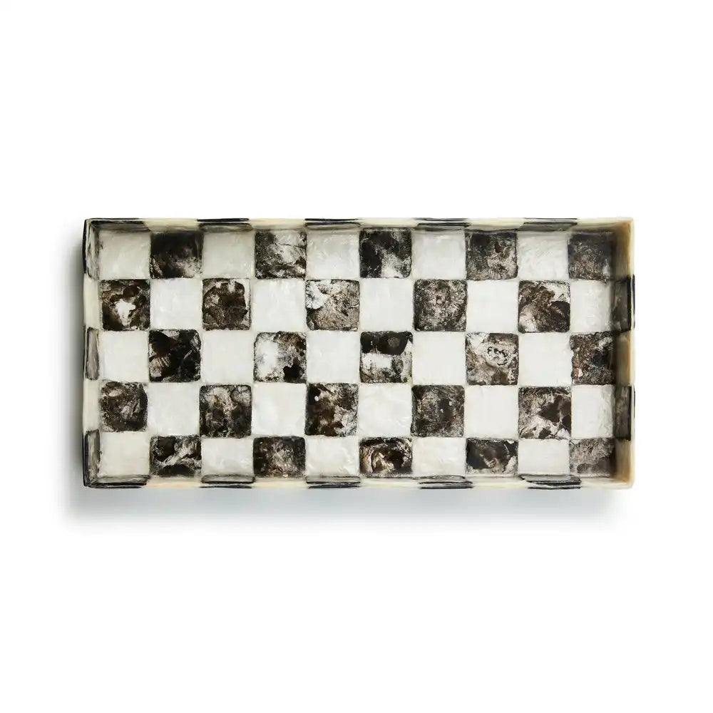 Courtly Check Capiz Vanity Tray