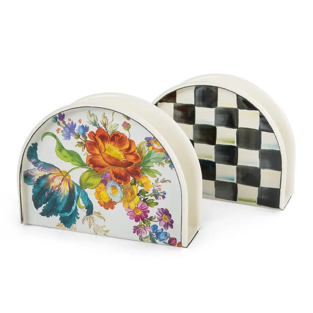 Mocha Check Napkin Holder