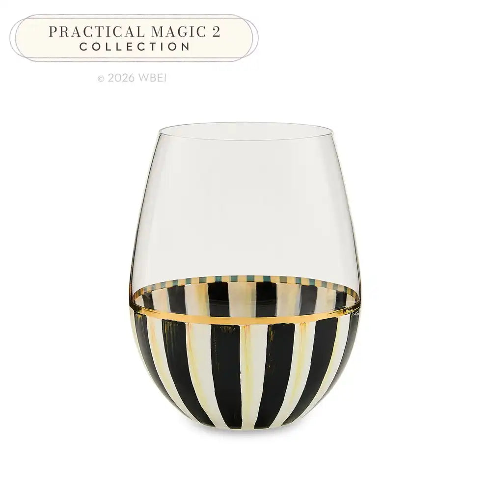 Courtly Stripe Stemless Wine Glass Main image