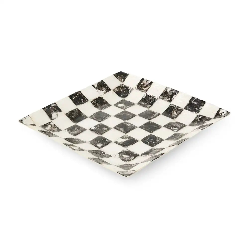 Sky Check Capiz Catchall Tray