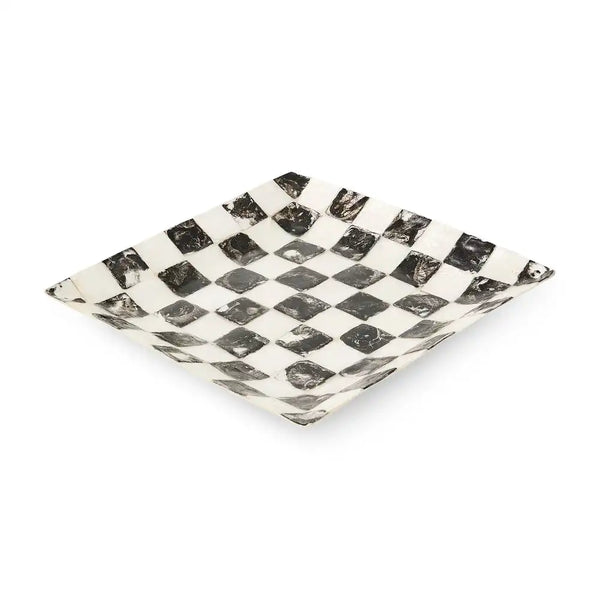 Sky Check Capiz Catchall Tray