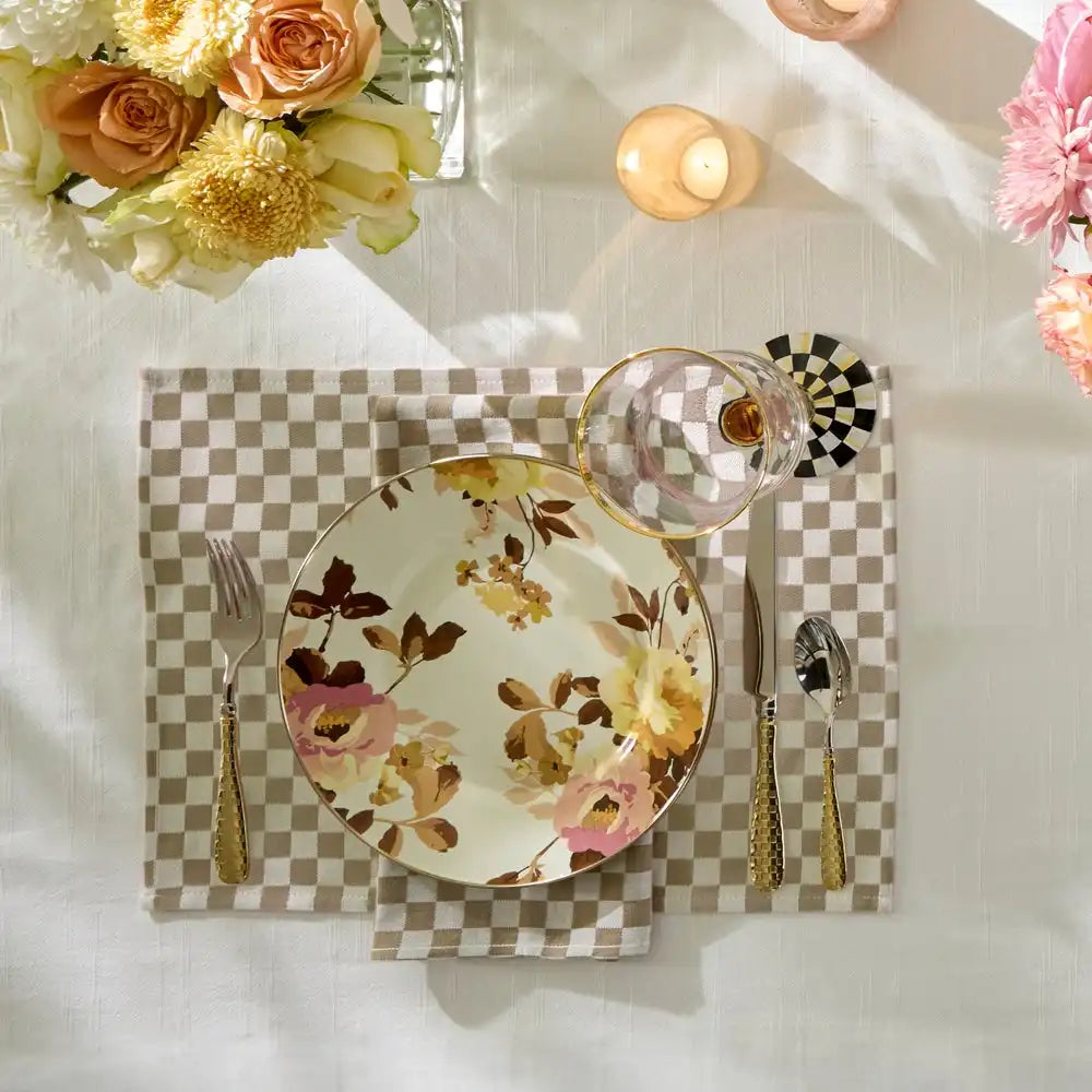 Wild Rose White Dinner Plate