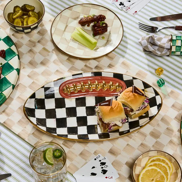 Courtly Check Football Platter