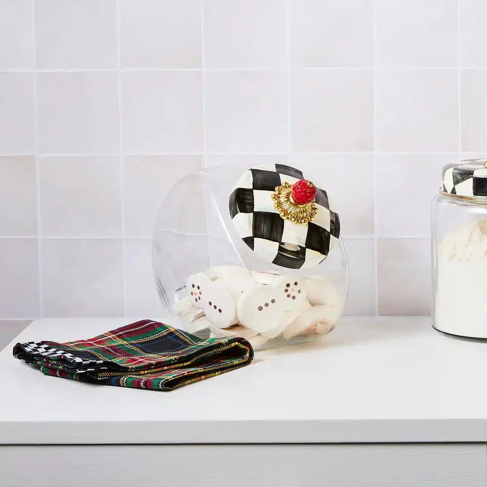 Cookie Jar with Courtly Check Lid