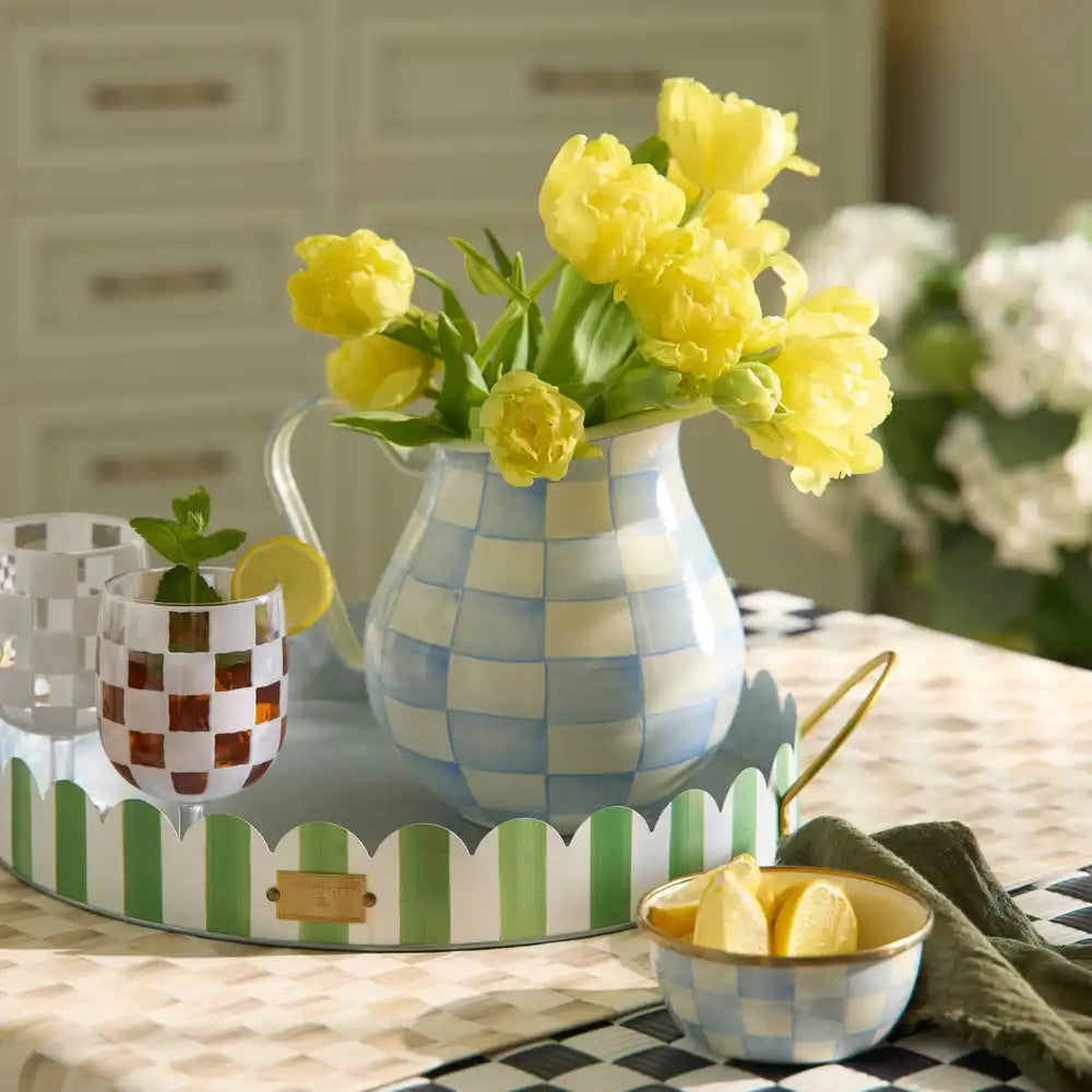 Emerald Check Pitcher