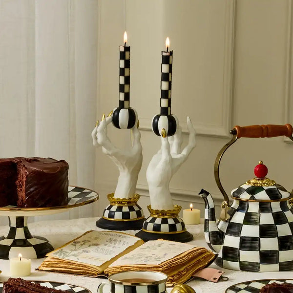 Haunted House Spooky Hand Candle Holders, Set of 2