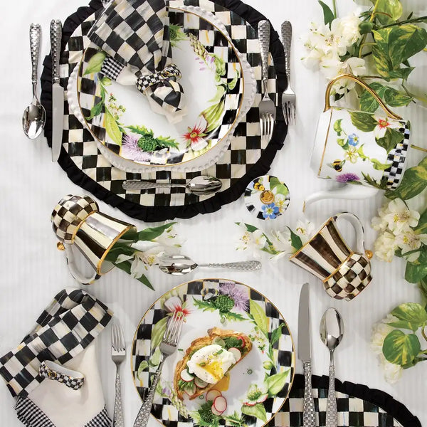 Gold Check Flatware 5-Piece Place Setting