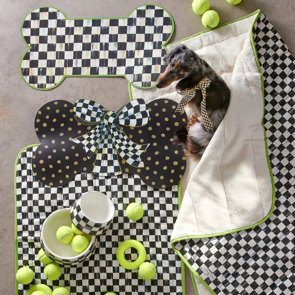 Sky Check Small Pet Dish