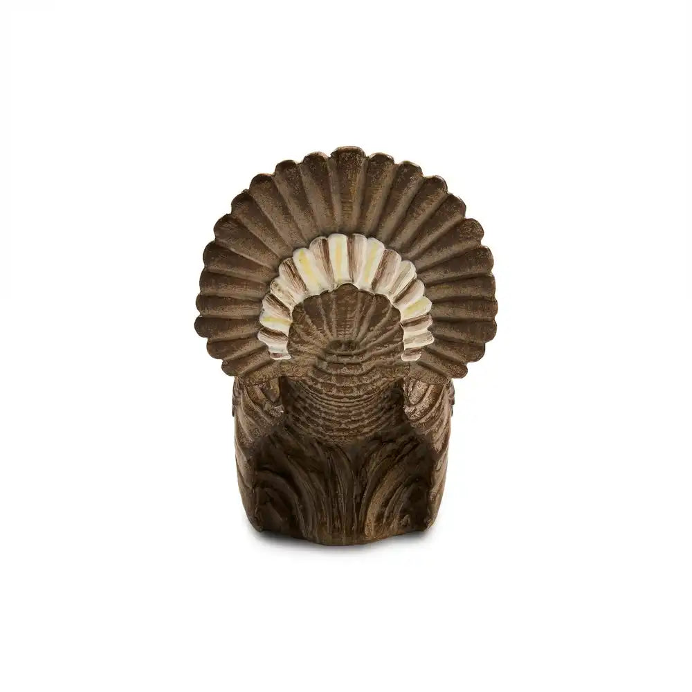 Mocha Check Mini Turkey Figurine