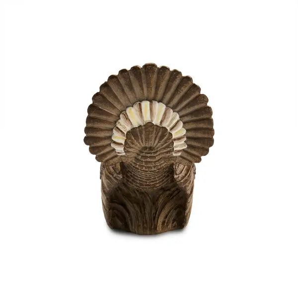 Mocha Check Mini Turkey Figurine