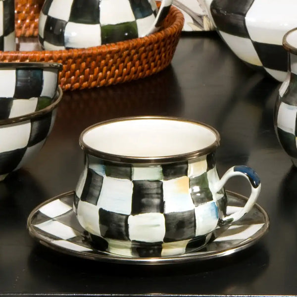 Sterling Check Saucer