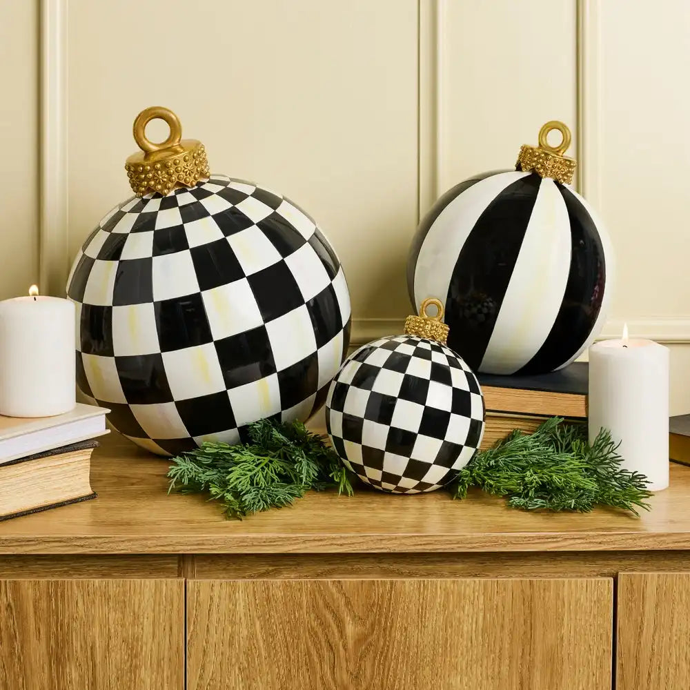 Red Stripe Medium Tabletop Ornament