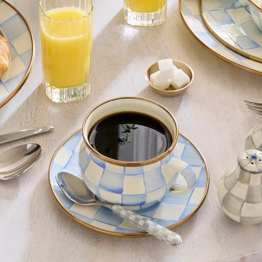 Sterling Check Saucer
