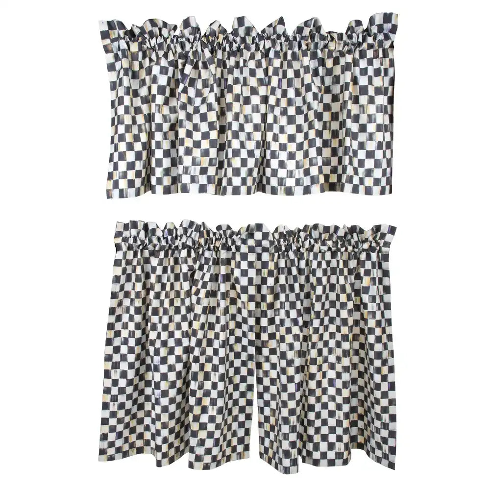 Courtly Check Cafe Curtains, Set of 2