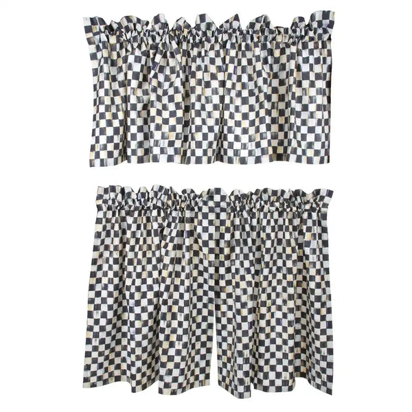 Courtly Check Cafe Curtains, Set of 2