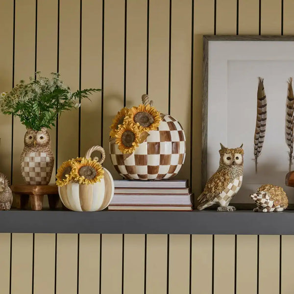 Mocha Stripe Sunflower Pumpkin