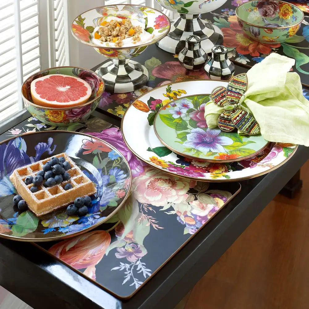 Mocha Check Cork Back Placemats, Set of 4