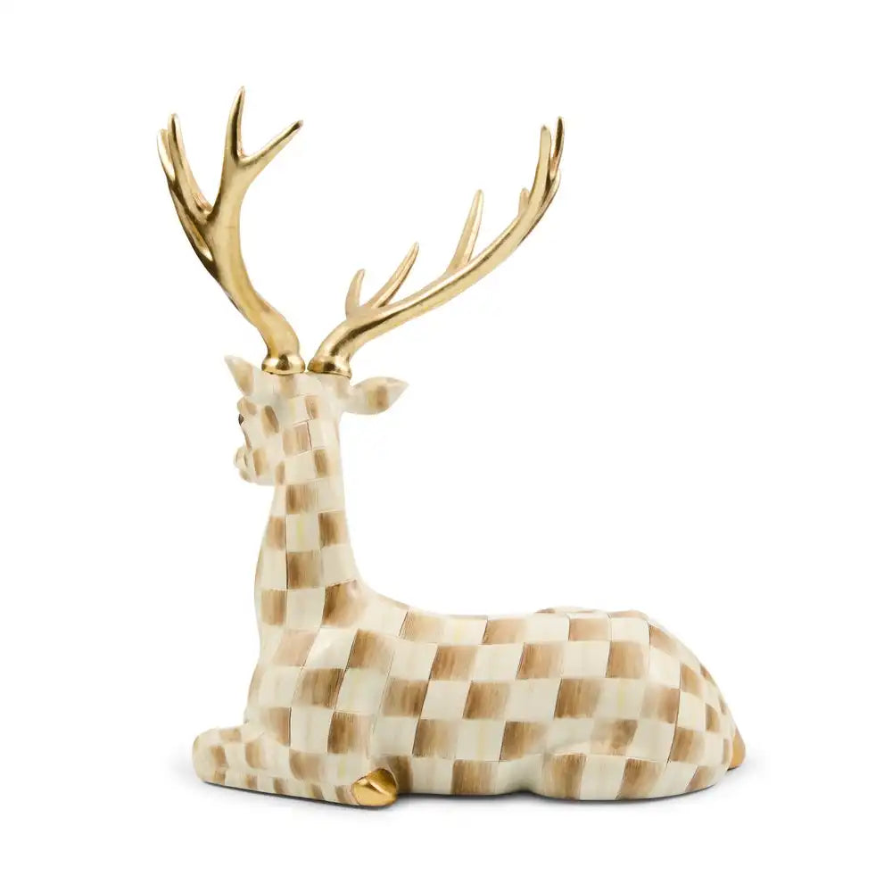 Mocha Check Resting Deer