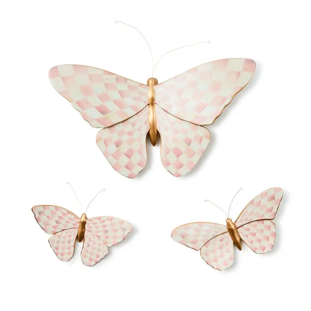 Courtly Check & Stripe Butterfly Trio