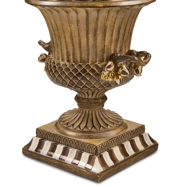 Tabletop Stacked Pumpkins in Urn
