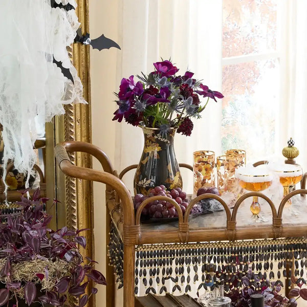 Mocha Check Tall Vase