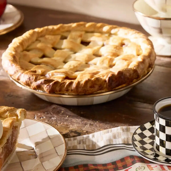 Wild Rose Brown Pie Plate