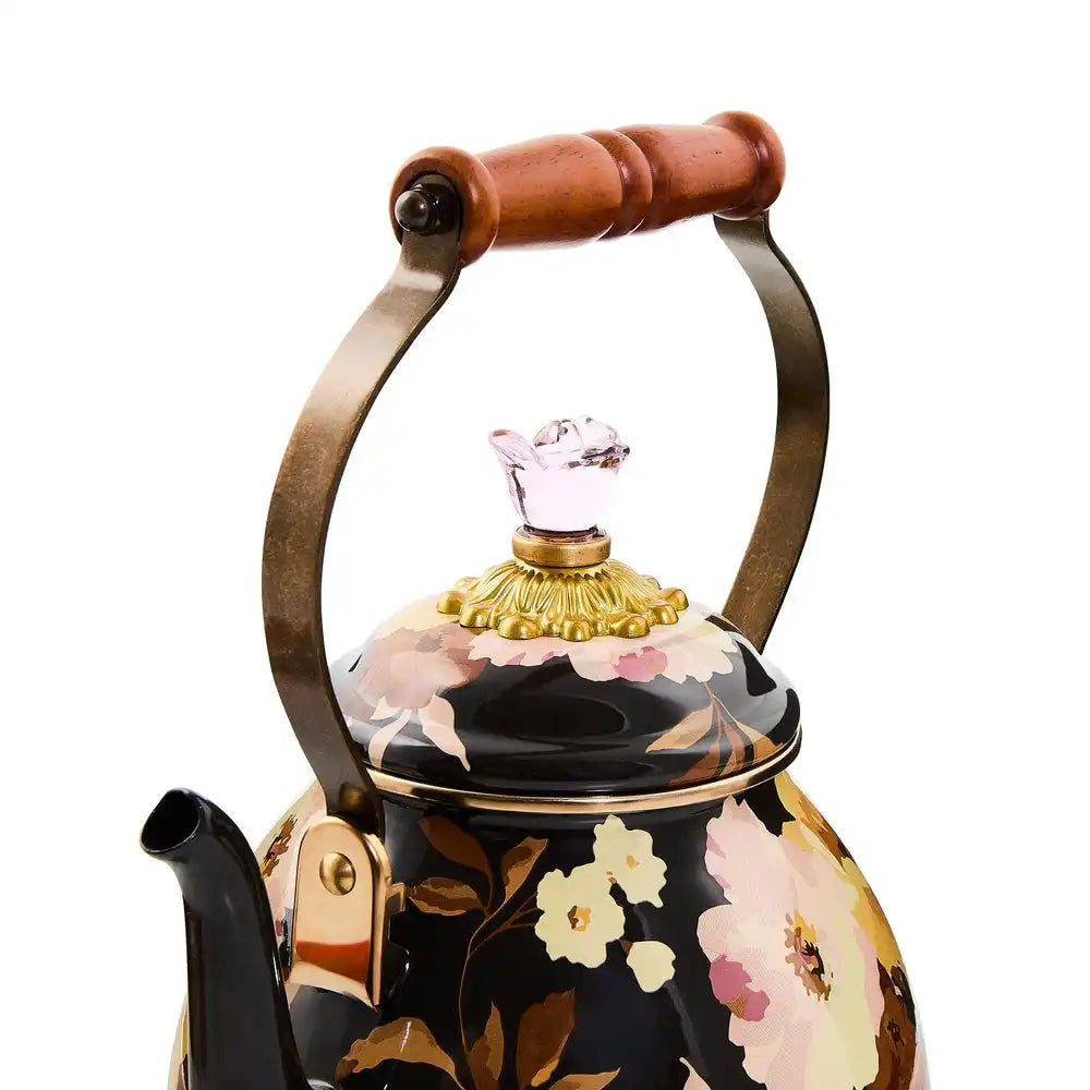 Rosy English Garden 2 Quart Tea Kettle