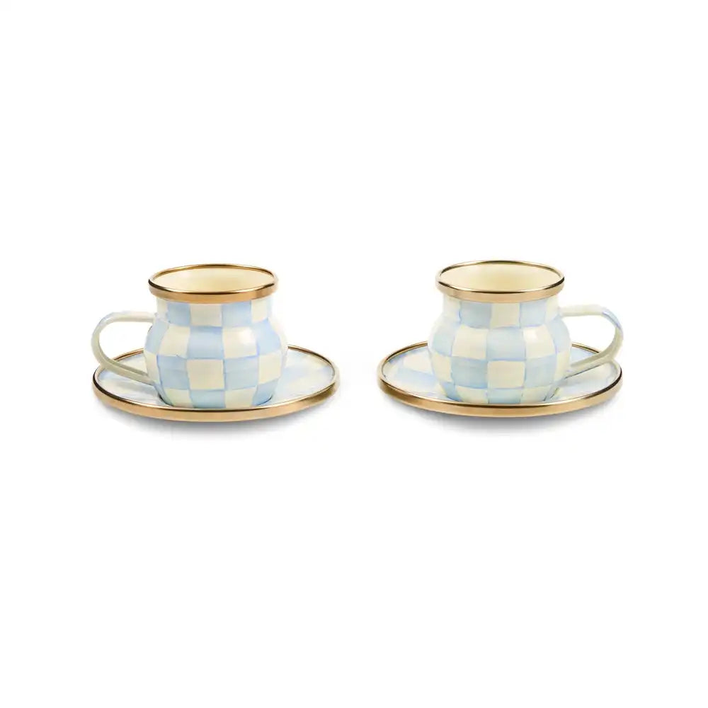 Sky Check Espresso Cup & Saucer Set Main image
