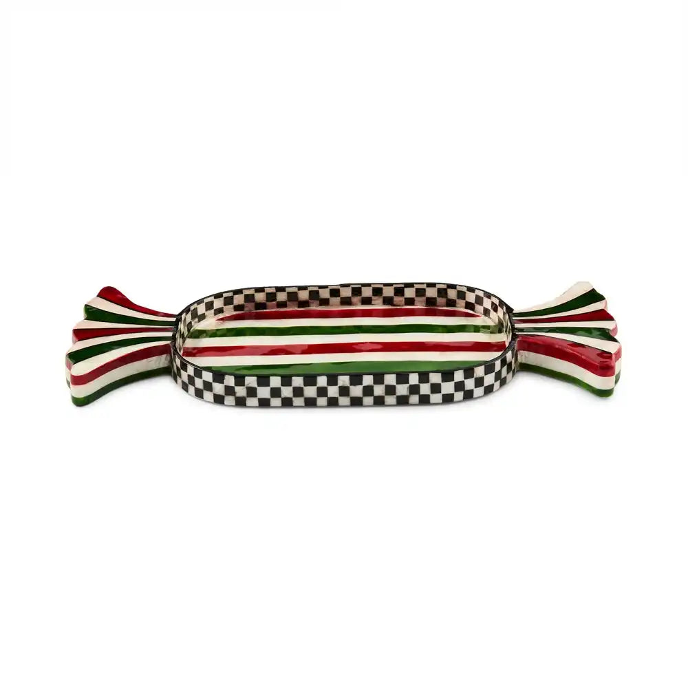 Red & Green Capiz Candy Tray Main image