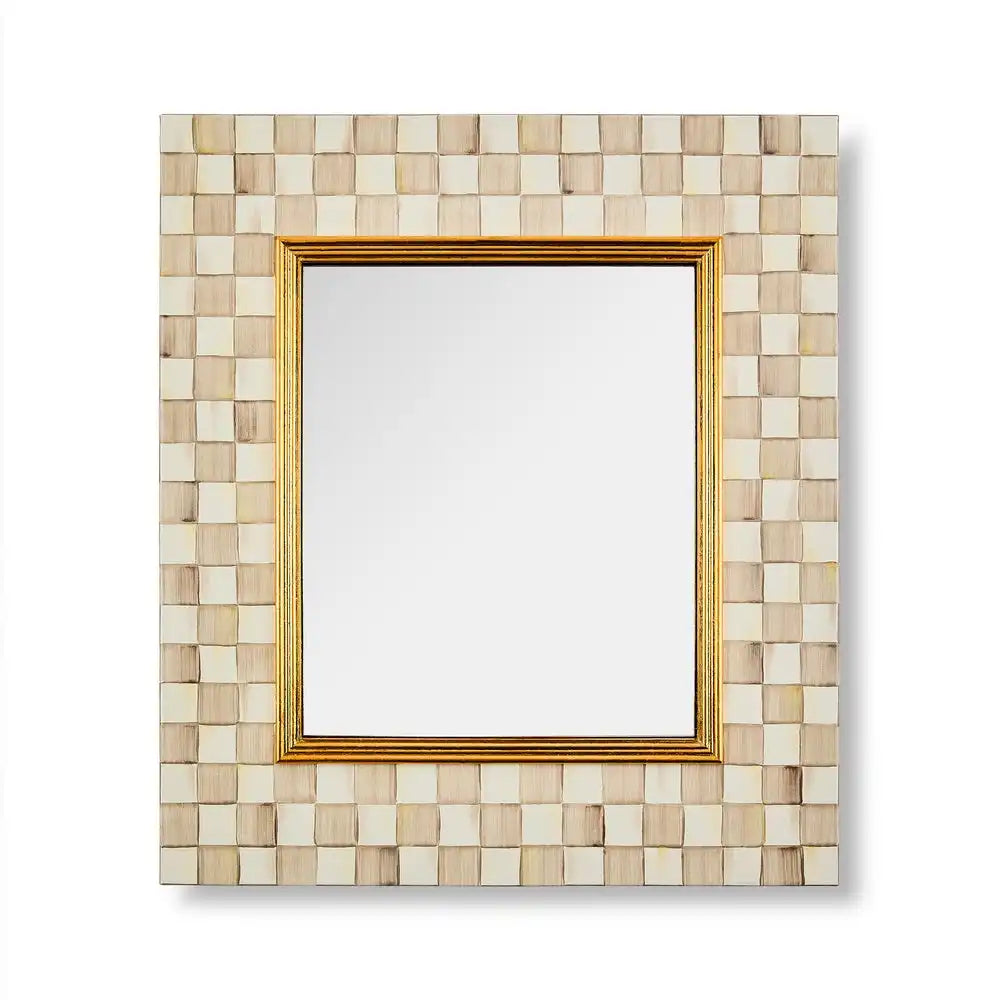 Sky Check Enamel Wall Mirror