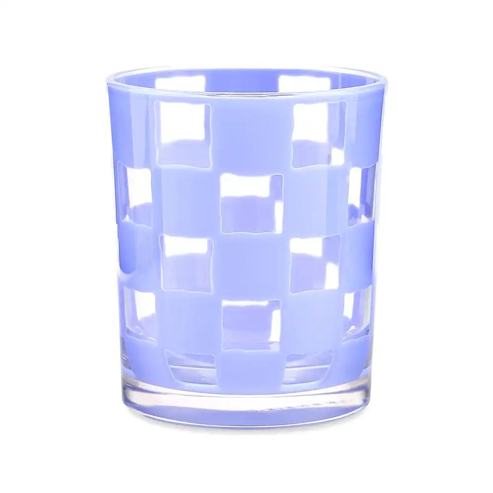 Black Check Acrylic Tumblers, Set of 4