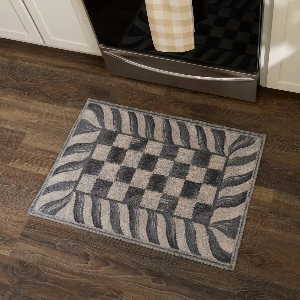 Sterling Check 5' x 7'6" Washable Rug