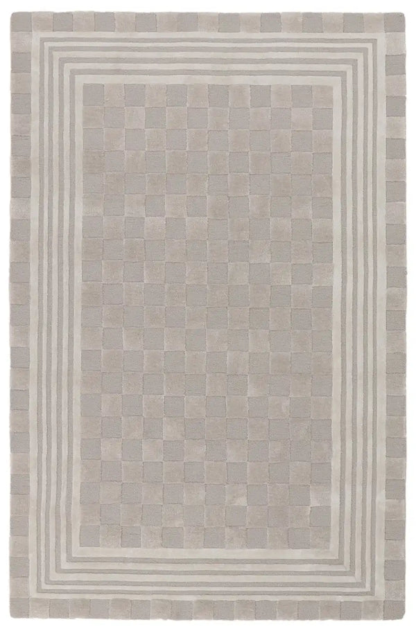 Light Grey Tonal Check 3' x 5' Rug