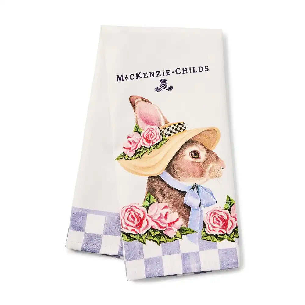 Rabbit with Bonnet Printed Dish Towel Secondary image