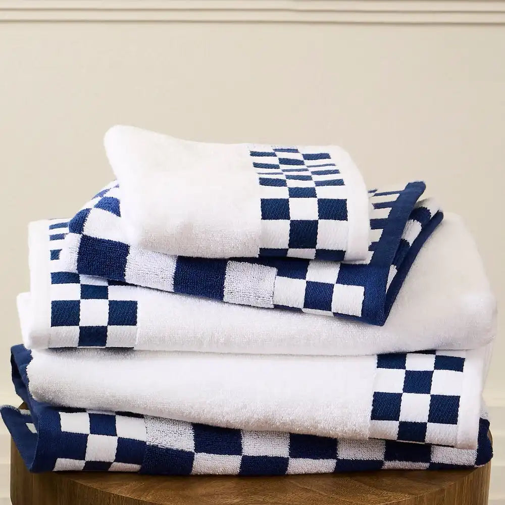 Black Check Hand Towel