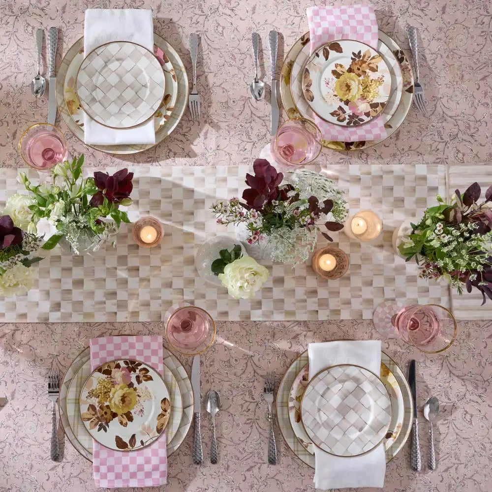 Wild Rose White Dinner Plate