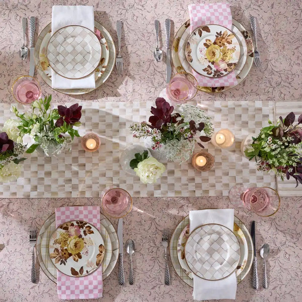 Wild Rose White Dinner Plate